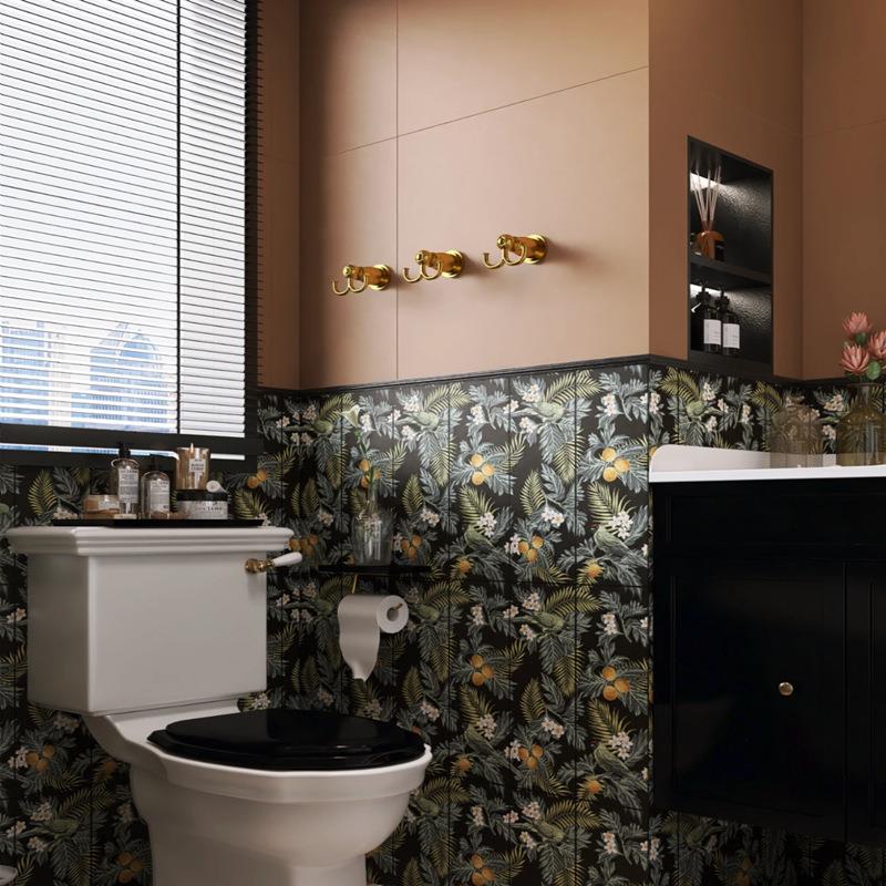 法式奶白微水泥瓷砖浴室卫生间墙砖厕所厨房花砖阳台防滑地砖复古