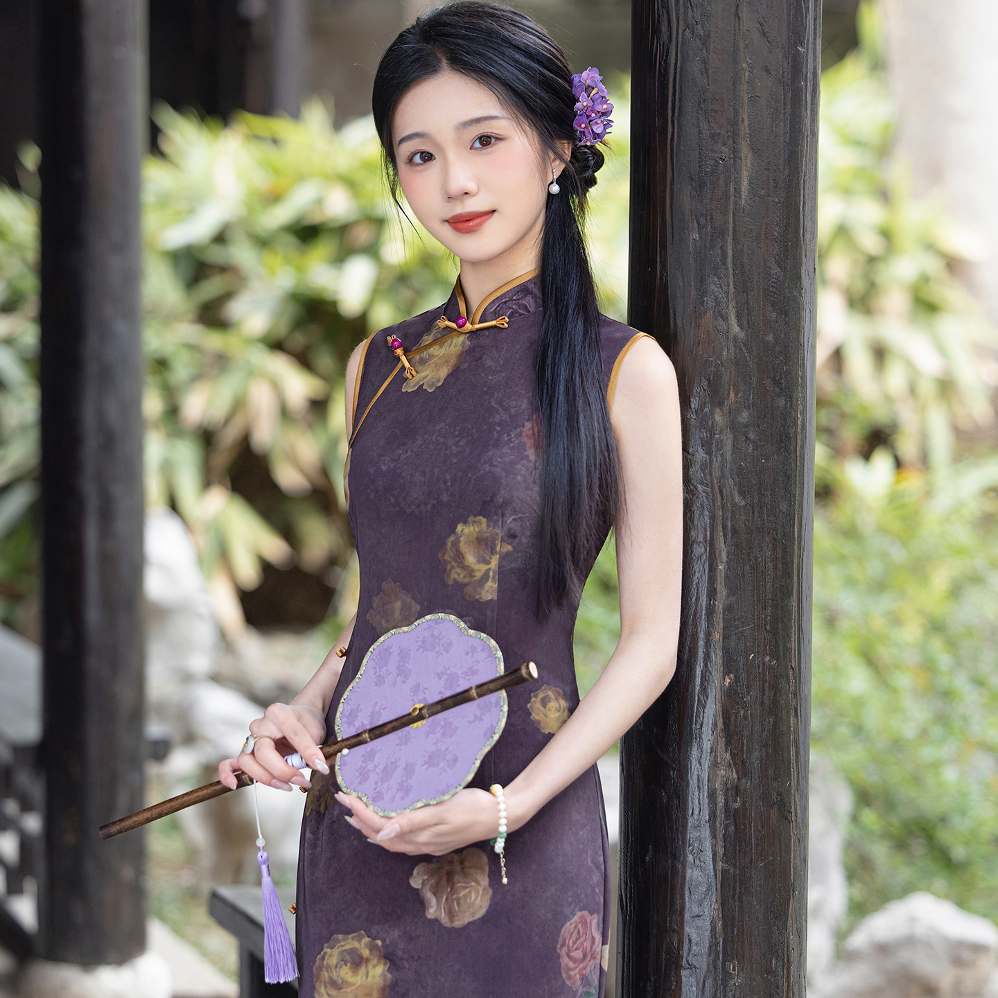 复古夏季旗袍连衣裙女气质高级感