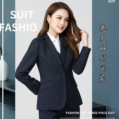 新款银行西装外套制服女工