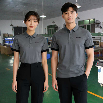 长城2026新款工作服POLO衫定制GWM长城汽车4s店销售短袖T恤深灰