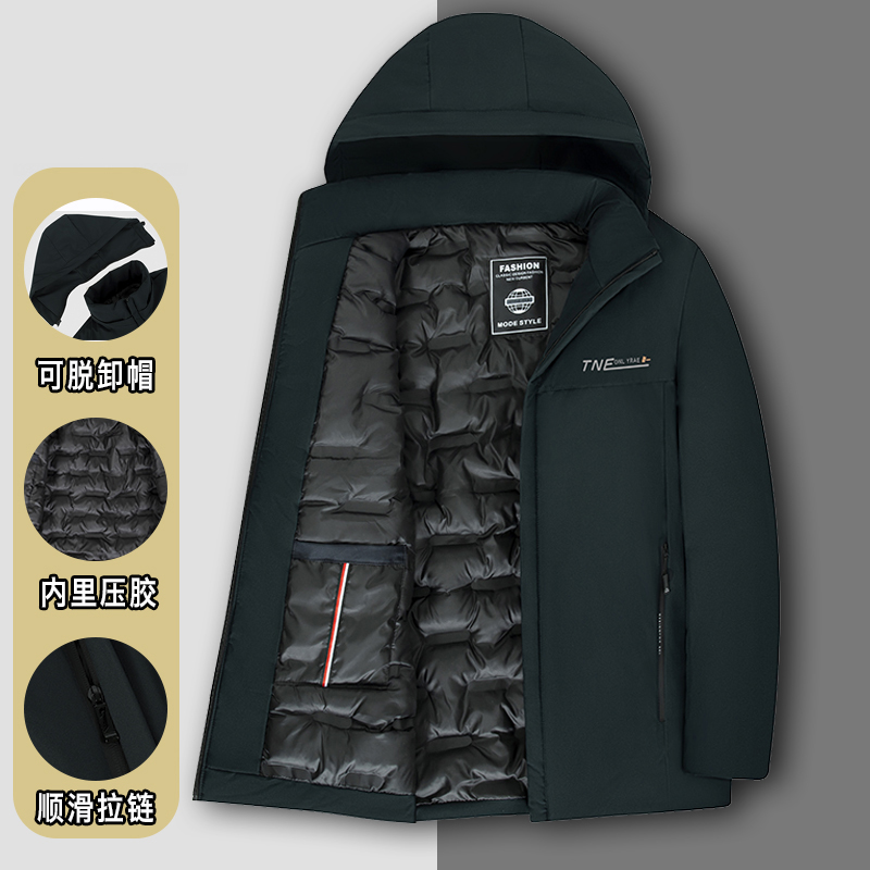 加厚保暖冬季可脱卸帽休闲外套