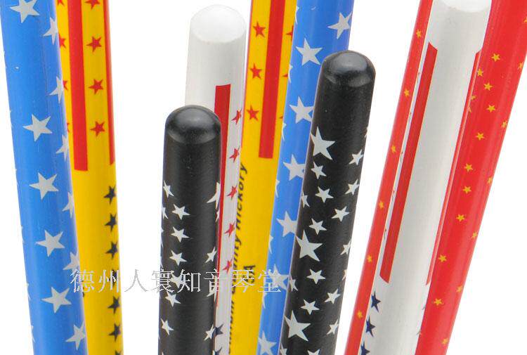 汉牌鼓棒5A 7A架子鼓鼓槌胡桃木彩色手工系列 汉旗乐器官方正品