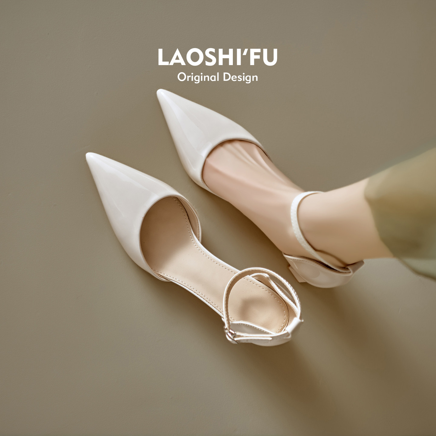 羊皮版~法式复古粗跟包头凉鞋女2026新款温柔配裙子不累脚高跟鞋