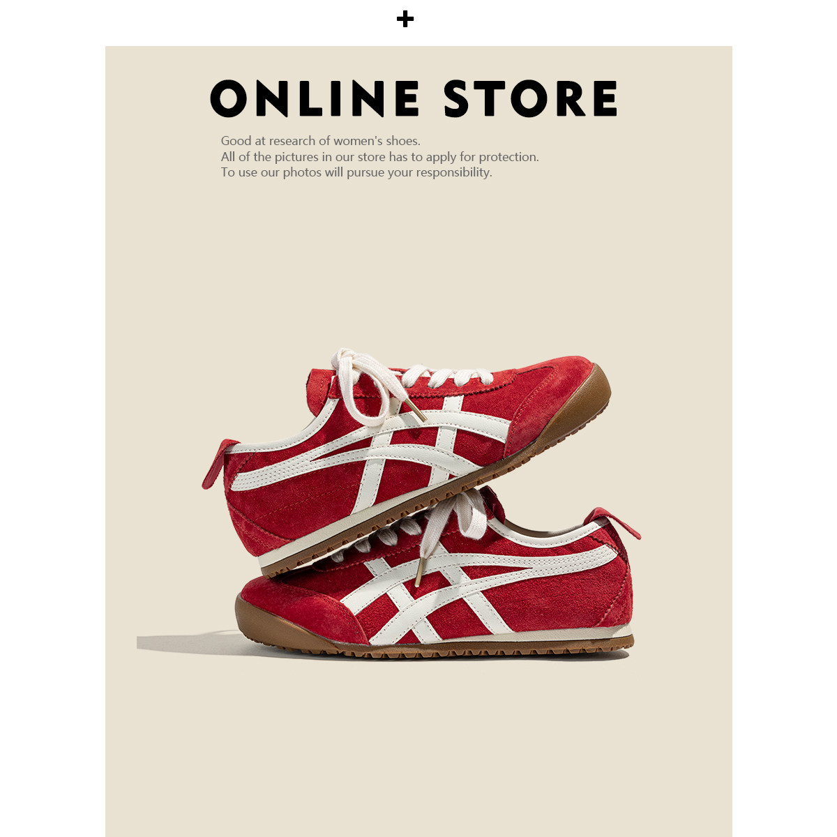 老师傅手工定制真皮红色德训鞋女平底美式复古休闲运动阿甘鞋板鞋