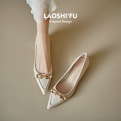 2025春季新款气质尖头平底单鞋子