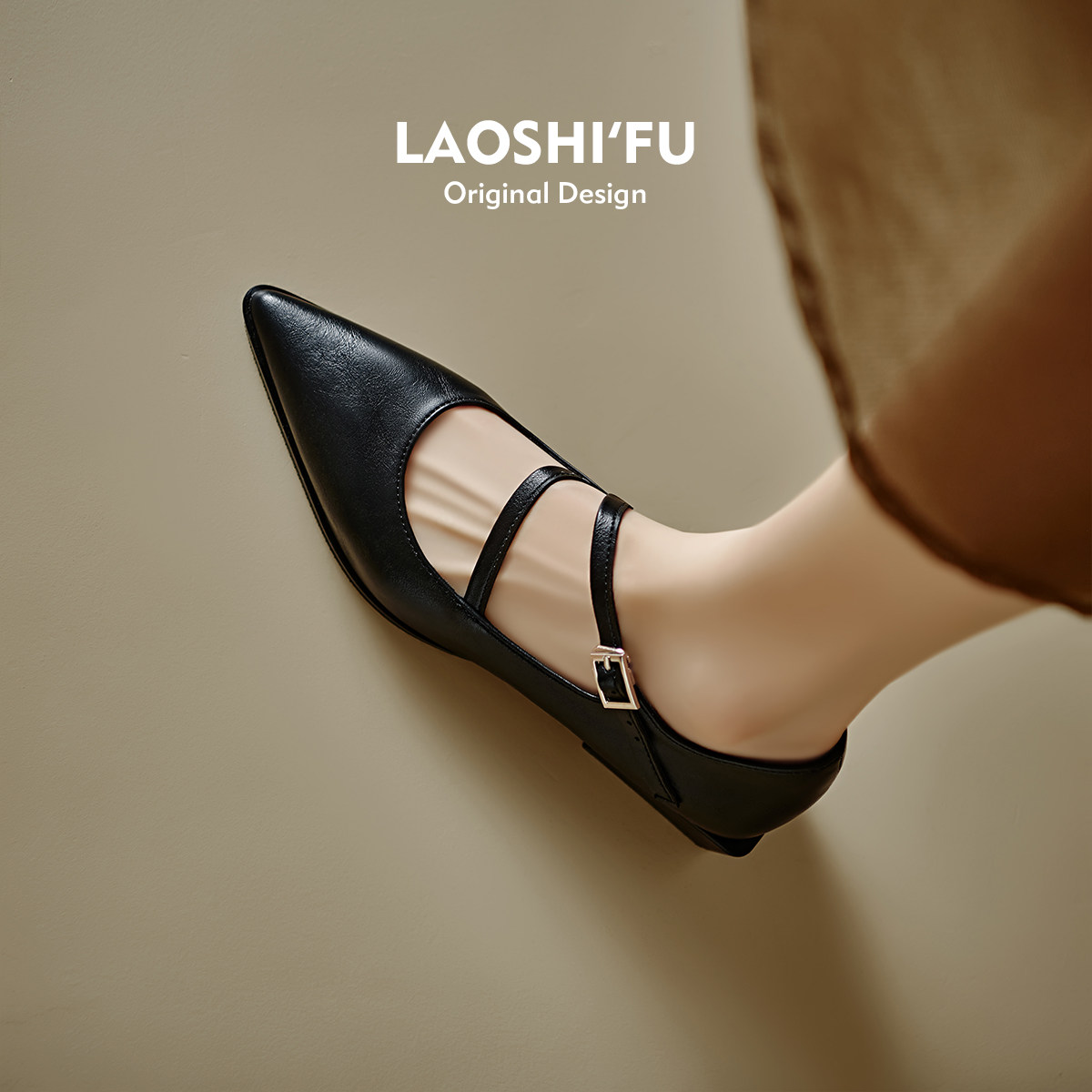 羊皮版！法式尖头粗跟玛丽珍单鞋女春新款复古不累脚小皮鞋高跟鞋