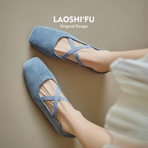 2025春季新款仙女低跟芭蕾舞鞋女