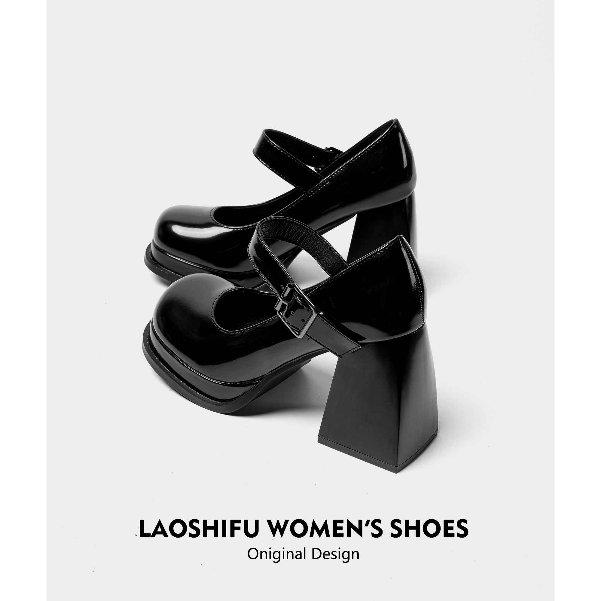 老师傅手工定制真皮复古玛丽珍女鞋粗跟单鞋黑色jk芭比鞋高跟鞋女