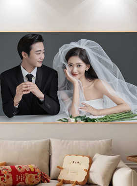 婚纱照照片放大铝合金挂墙定制