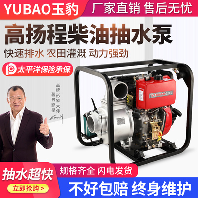 玉豹柴油机抽水泵户外大流量自吸
