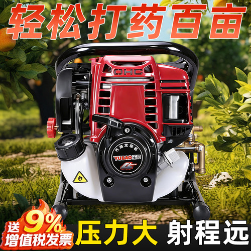 一体式手提汽油打药机高压四冲程消毒机果树园林喷雾器农用洗车机