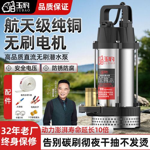 无刷直流潜水泵玉豹304不锈钢
