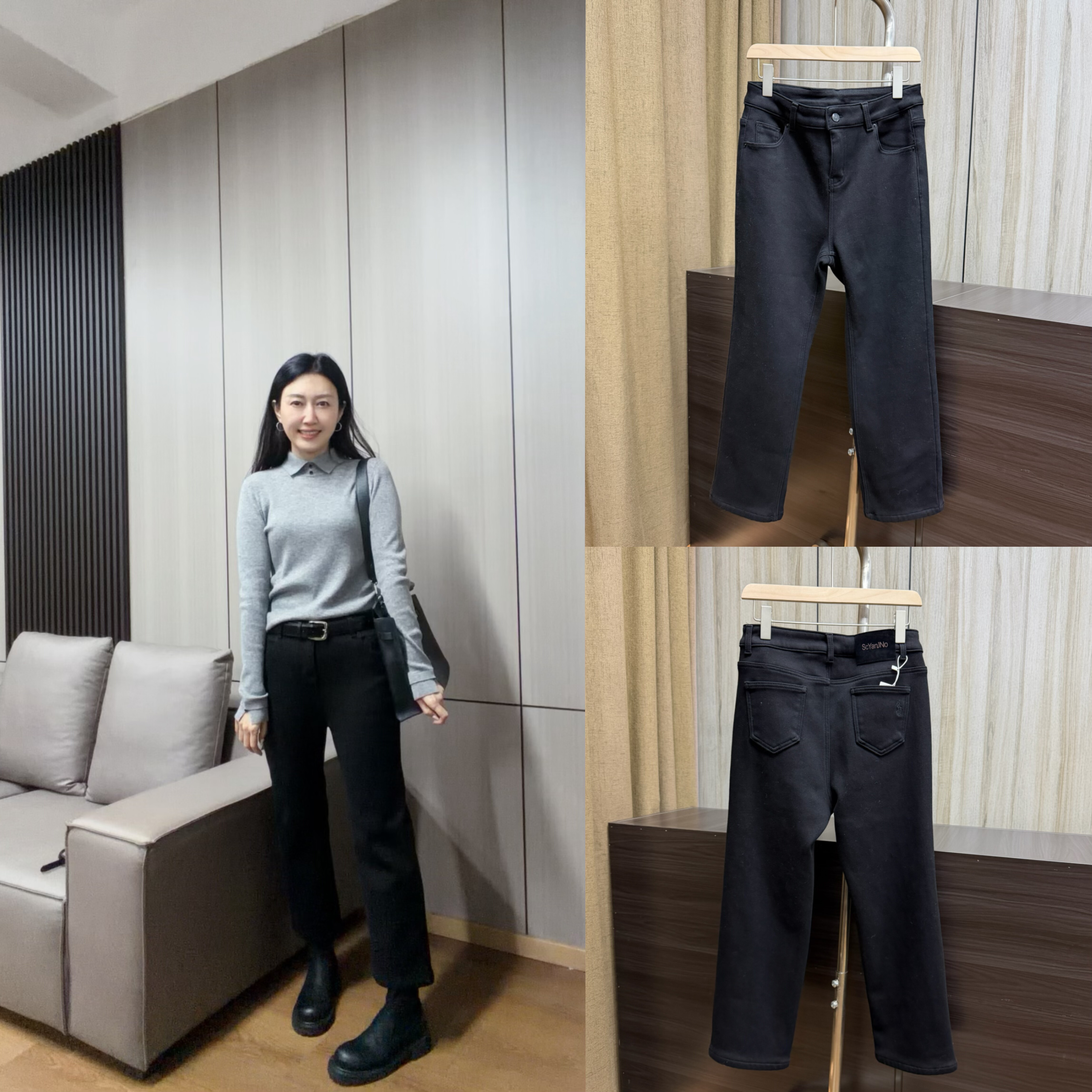 丽的城98815复合绒高弹黑色烟管裤牛仔裤,女装/女士精品,牛仔裤,淘宝优惠券,粉丝福利购,淘宝优惠卷