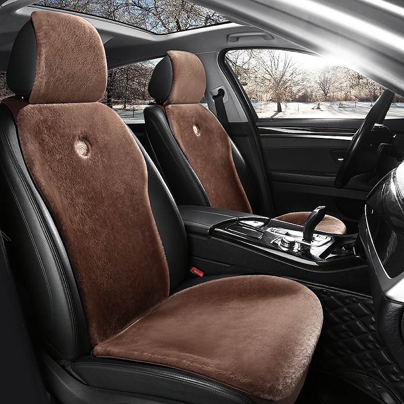 尼罗河新款汽车坐垫冬季纯羊毛皮毛一体羊剪绒小蛮腰高端车座垫套