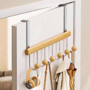 门后挂钩一排免打孔强力承重卧室门上挂衣架钥匙包包卫生间置物架