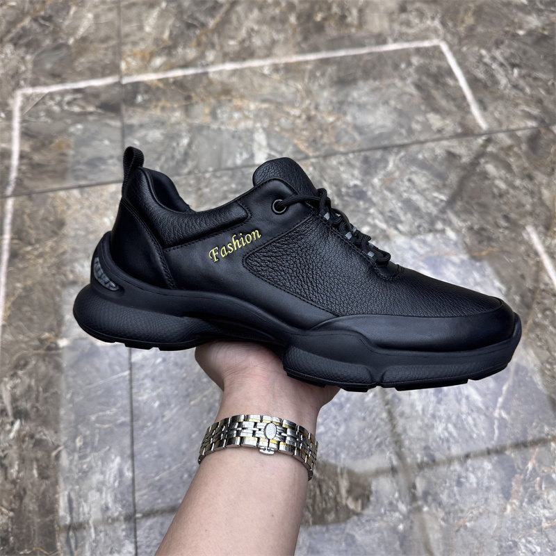 鞋子款春季新款男士户外运动鞋头层牛皮厚底轻便系带时尚休闲皮鞋,流行男鞋,休闲皮鞋,淘宝优惠券,粉丝福利购,淘宝优惠卷