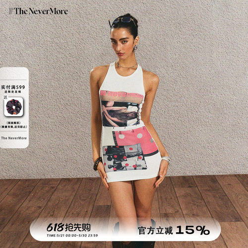 美式辣妹工字背心无袖短裙女