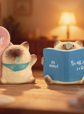 猫猫pai小陪伴日常盲盒礼品萌萌治愈系可爱桌面摆件创意女生礼物