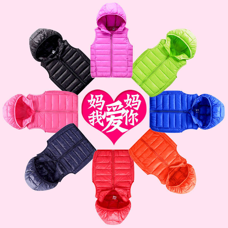 新款儿童羽绒棉服坎肩马甲秋冬款马甲