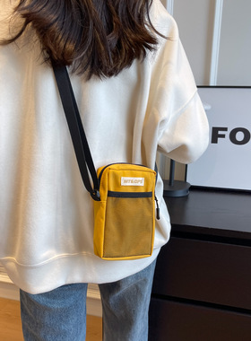 纯色防水小众潮牌手机包in潮零钱包耳机包个性小挎包简约休闲百搭