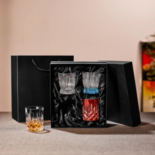 【空礼盒】威士忌杯两只装四只装通用礼盒丝带手提袋单拍不发货