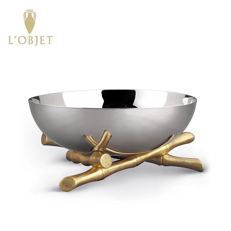 L'OBJET镀金工艺品餐具摆件