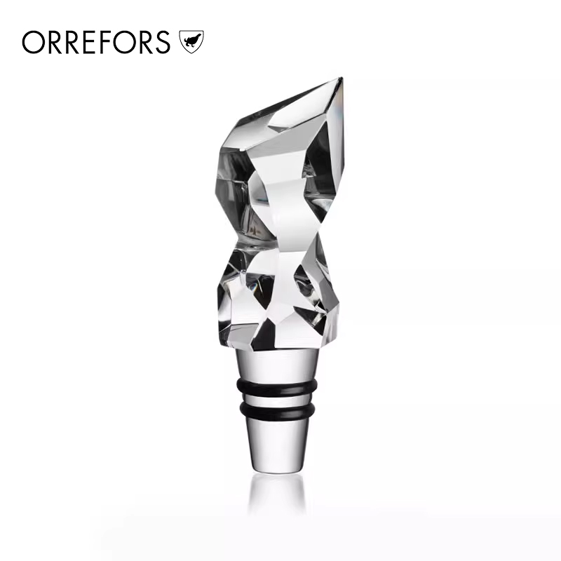 手工水晶玻璃红酒瓶塞黑色塞子