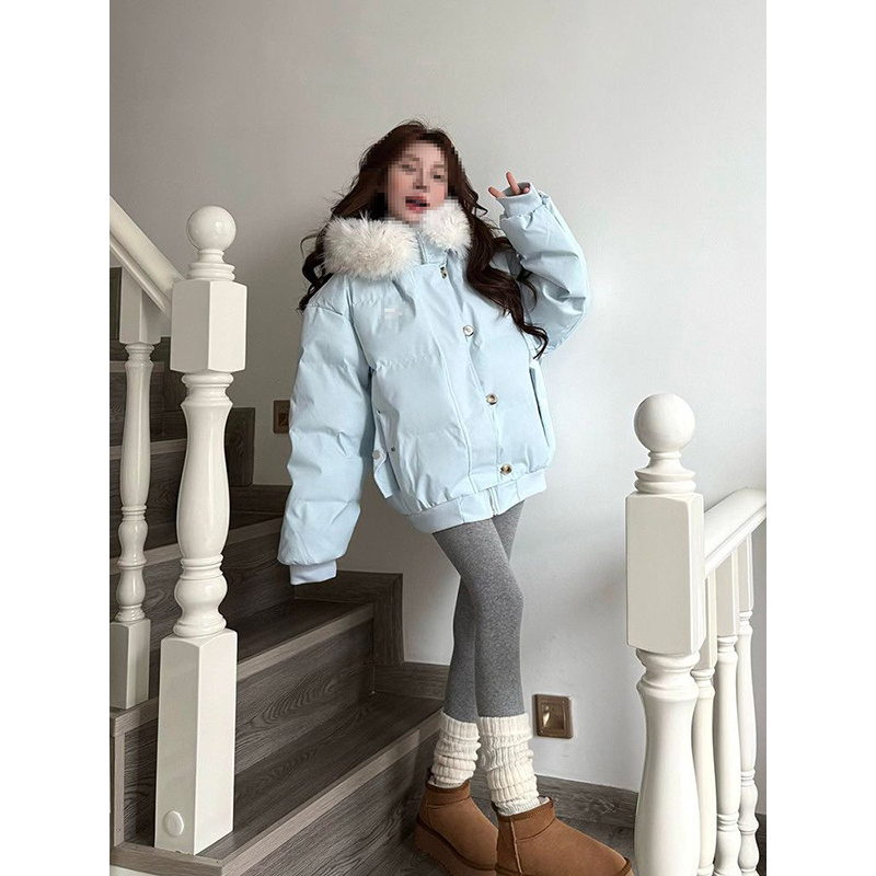 学院保暖设计感棉衣外套