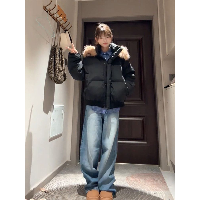 甜酷冬季新款宽松棉衣潮