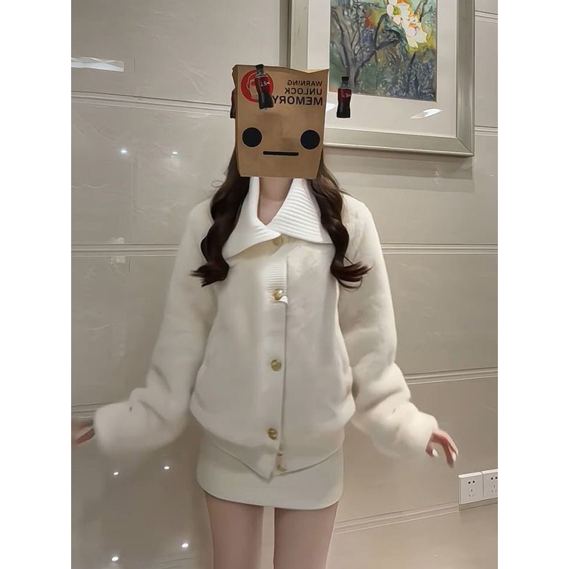 单排扣小众设计宽松保暖外套