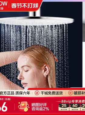 箭牌枪灰色大花洒喷头套装增压大顶喷花洒头淋雨莲蓬头洗澡AE5307