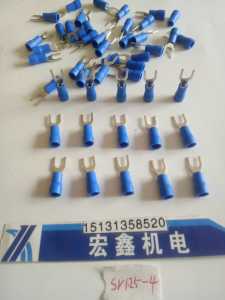 。冷压 Sv1.25-4 接线端子 U型端子 叉形端子 绝缘端子线鼻子100