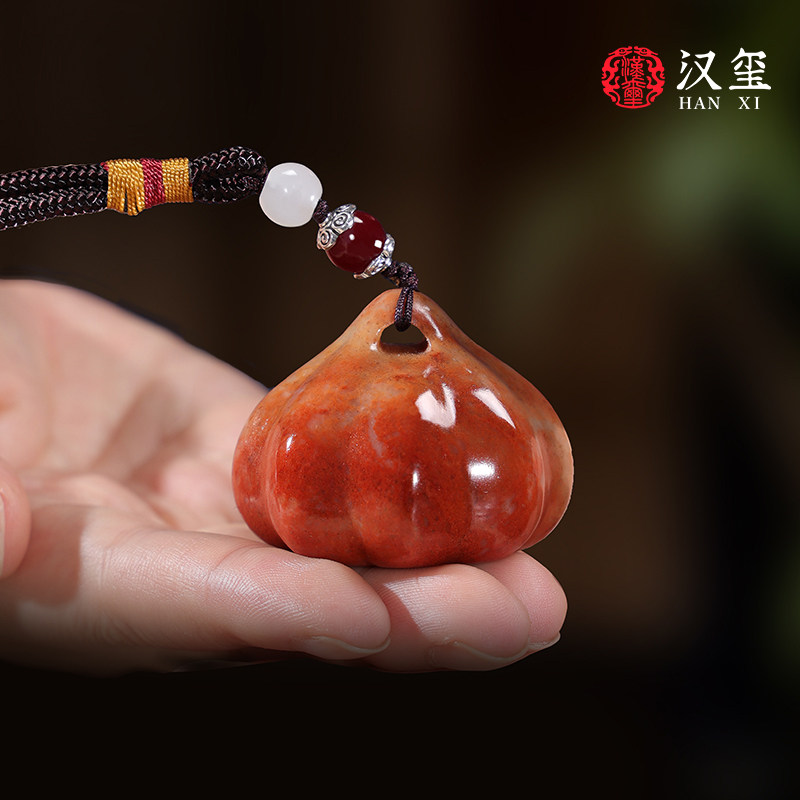 汉玺《胜算在握》寿山石大蒜手把件客厅桌面摆件家居装饰节日礼物