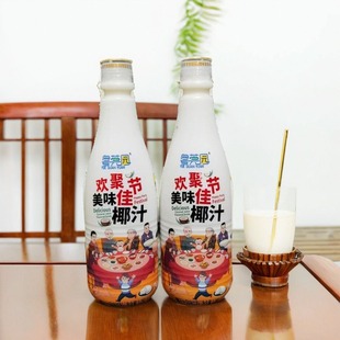 粤莞园欢聚佳节美味椰汁椰子汁风味饮料1.25L大瓶装家庭聚会饮品