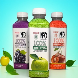 海心益禾堂NFC葡萄苹果车厘子汁500ml*15瓶