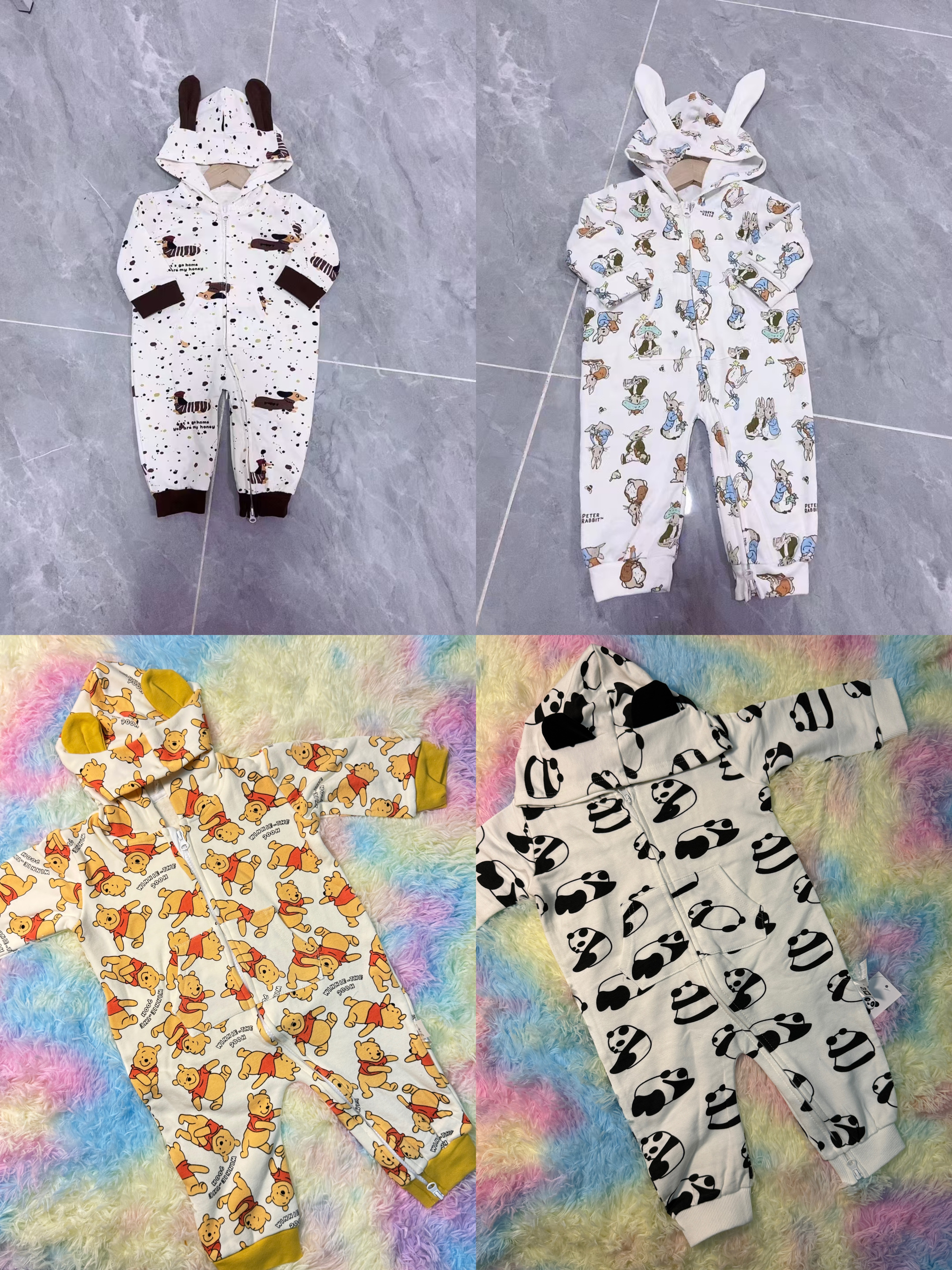 婴儿连体衣外套秋装男女连帽小童加厚加绒卫衣宝宝拉链爬服外出