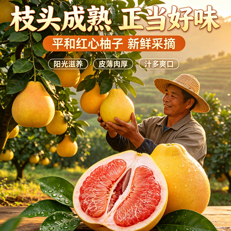 福建平和红心柚正宗现摘新鲜