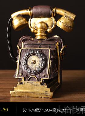 正品老物件式客电厅怀旧复古电话机小摆柜件酒柜视柜书架书家居装