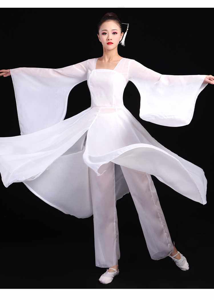 新古典舞演出服女飘逸中国风凉凉舞蹈服仙女汉服红昭愿知否大鱼海