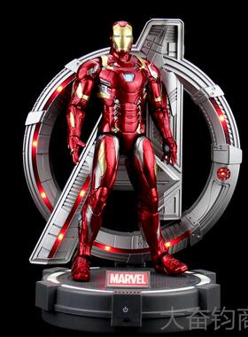 正品复仇联盟钢铁侠MK46多关节可者动发光合金玩具7寸人偶模型非4