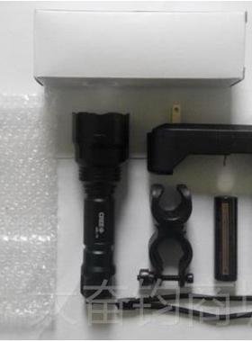 正品18650可充电C8q远5t6lled五强光手电筒家用户外2档射防水手电