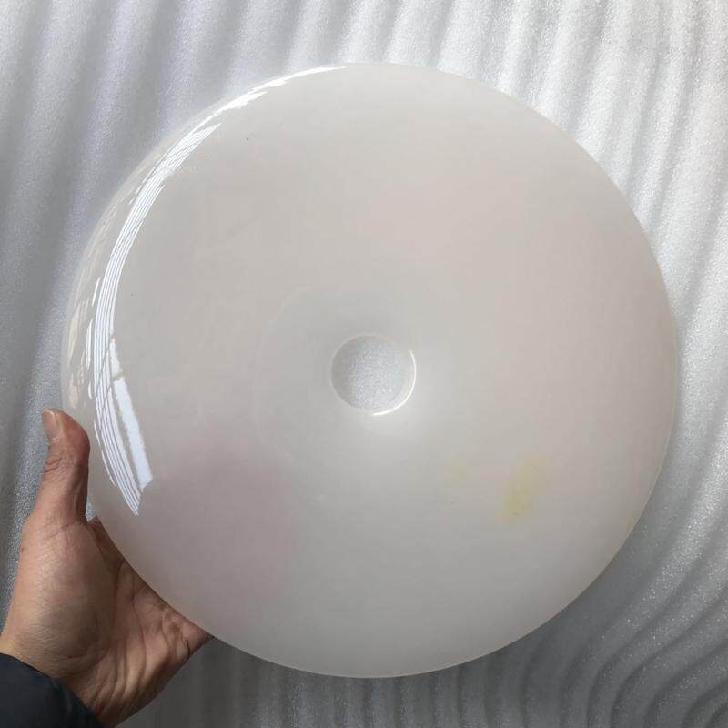 新天然阿富汗白玉平安扣精品摆件和氏璧玄关酒柜玉器天然工艺品玉