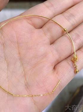 正品s珠92纯银环古法银万能手镯可穿子的5针式手链手diy饰品配件