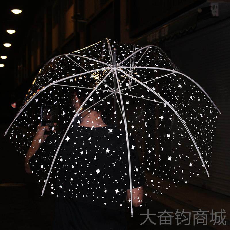 正品AGIB明RELLA伞 透明雨伞女长柄伞少M女心ins加厚直杆透伞可定