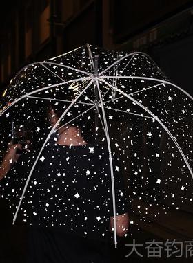 正品AGIB明RELLA伞 透明雨伞女长柄伞少M女心ins加厚直杆透伞可定