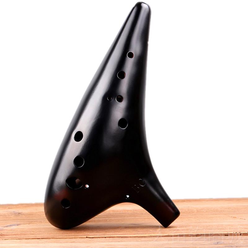 正品陶笛低乐器12孔初专二业演奏级陶瓷熏烧音BC调十孔桃笛成人学