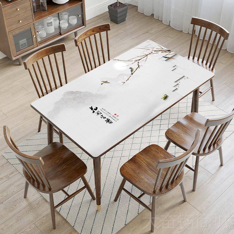 正品新中式茶垫餐布桌垫pcv桌防水几防油免洗防烫厚软玻璃桌面保