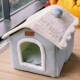 四季 暖屋房子保闭别墅型封式 用可拆宠通物猫咪猫屋 猫窝冬季 正品