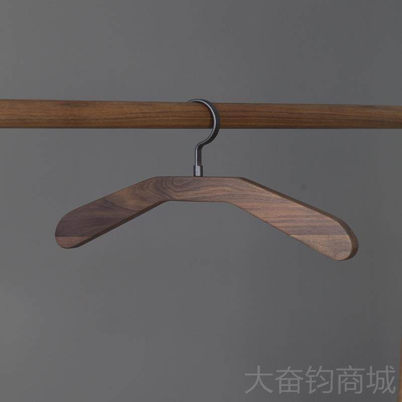 正品高衣端衣架家用卧室衣帽无痕黑胡大桃实间木衣撑防滑架男女衣,收纳整理,木质衣架,淘宝优惠券,粉丝福利购,淘宝优惠卷