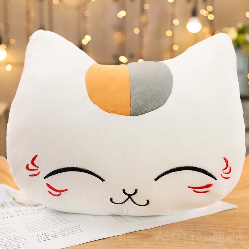 正品垫娘口三三夏目友帐猫绒咪老师学生毛暖手捂抱枕公人仔办公室图片
